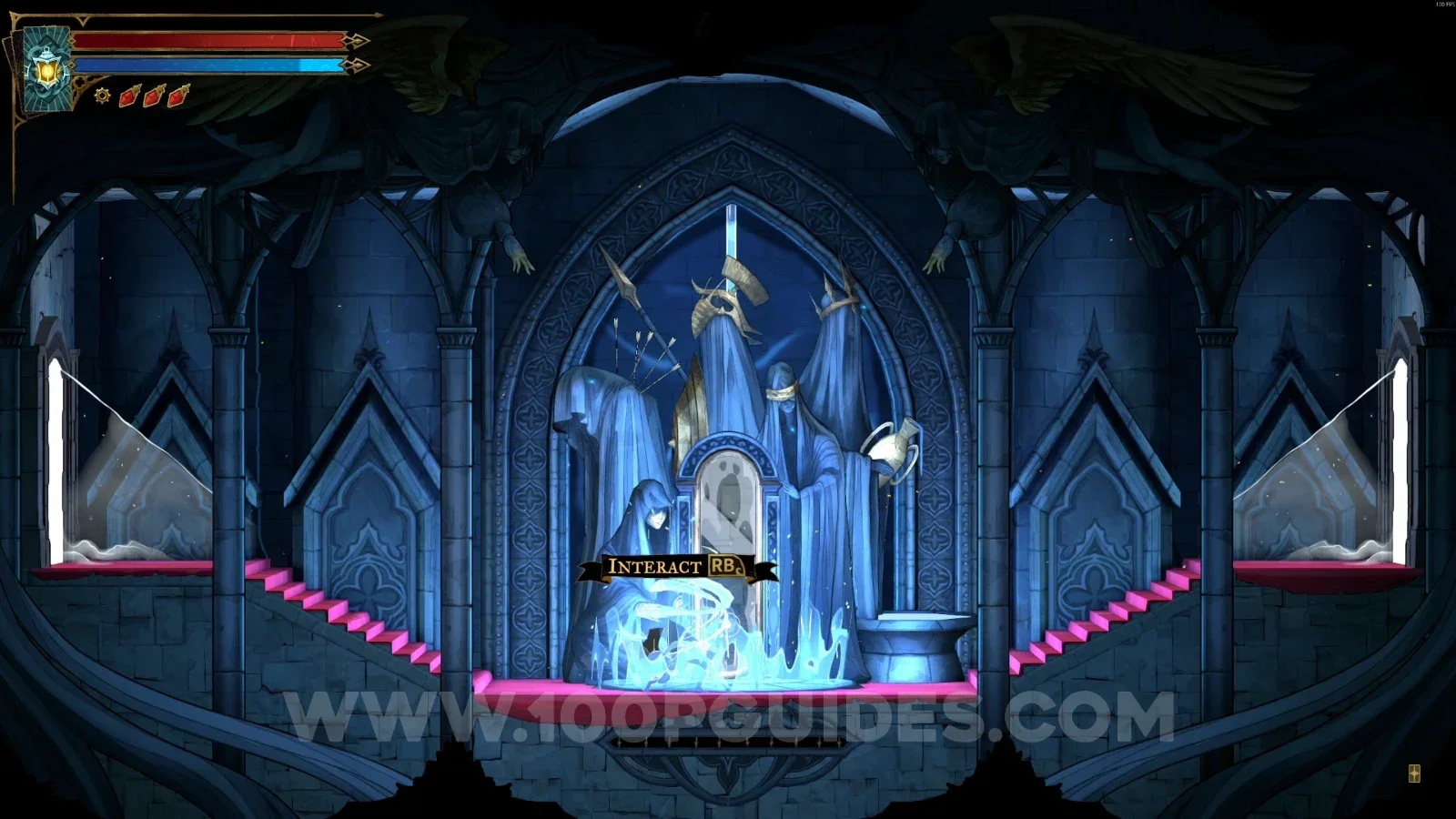 Castlevania Belmonts Curse Boudoirs: Mirror of Life #4 at the end of the path to the left