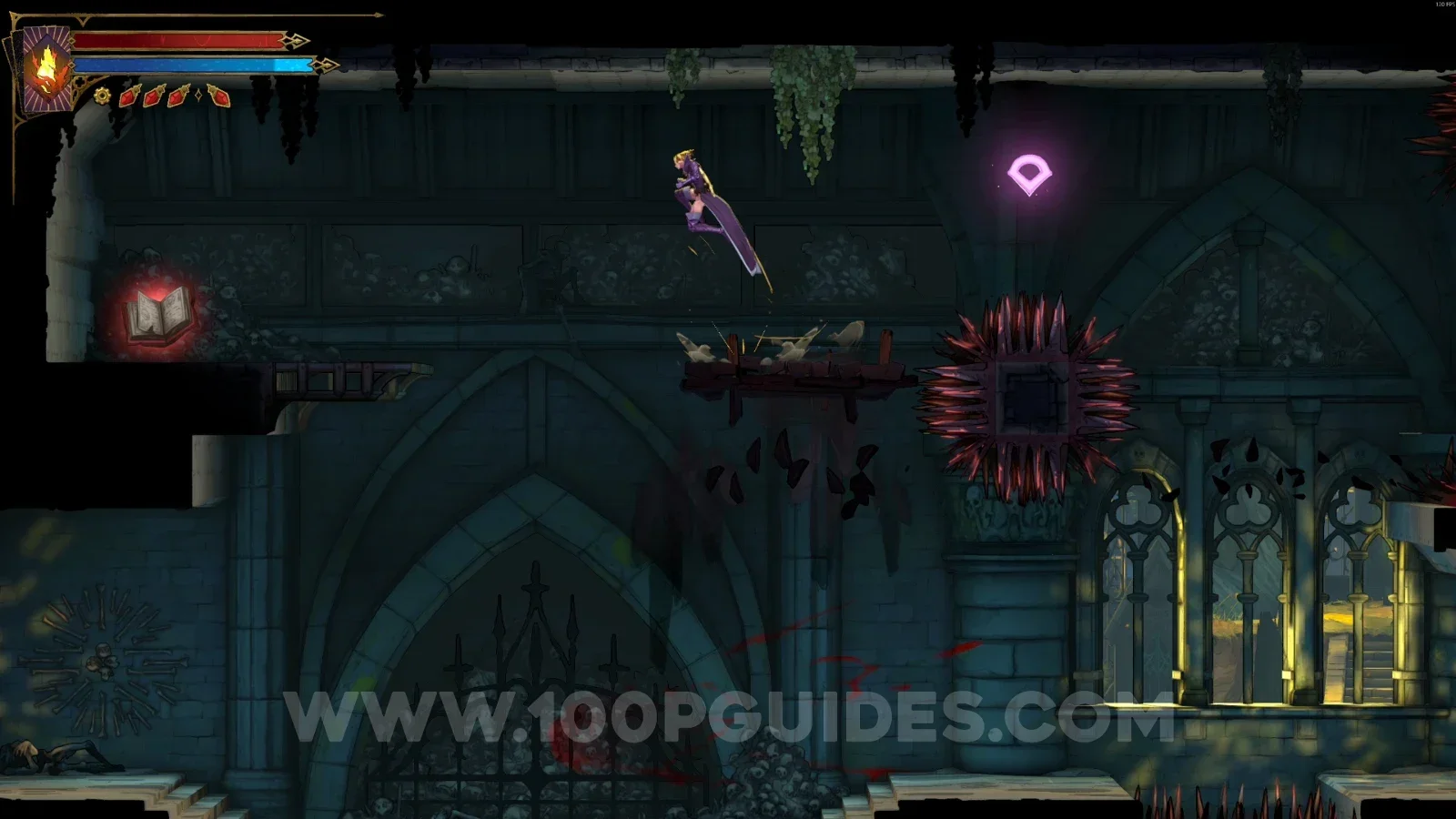 Castlevania Belmont's Curse Ossuary Of The Innocents: Red Book #1 found to the left in the upper part