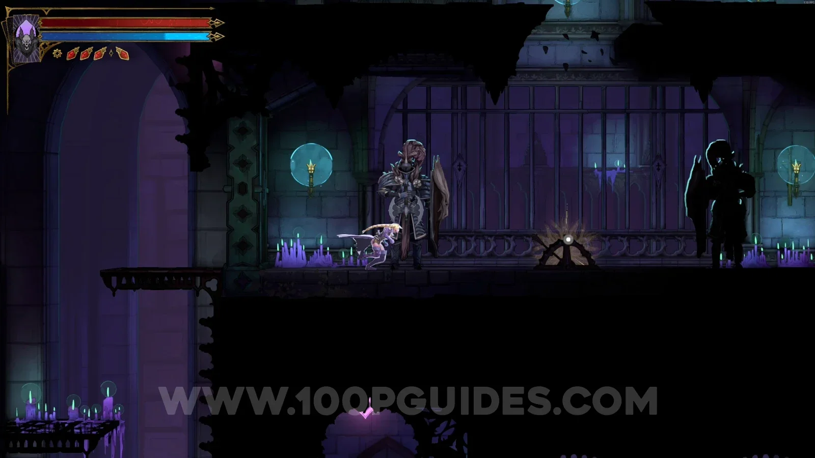 Castlevania Belmonts Curse Chapel Of Patience: interacting with the lever in the marked area
