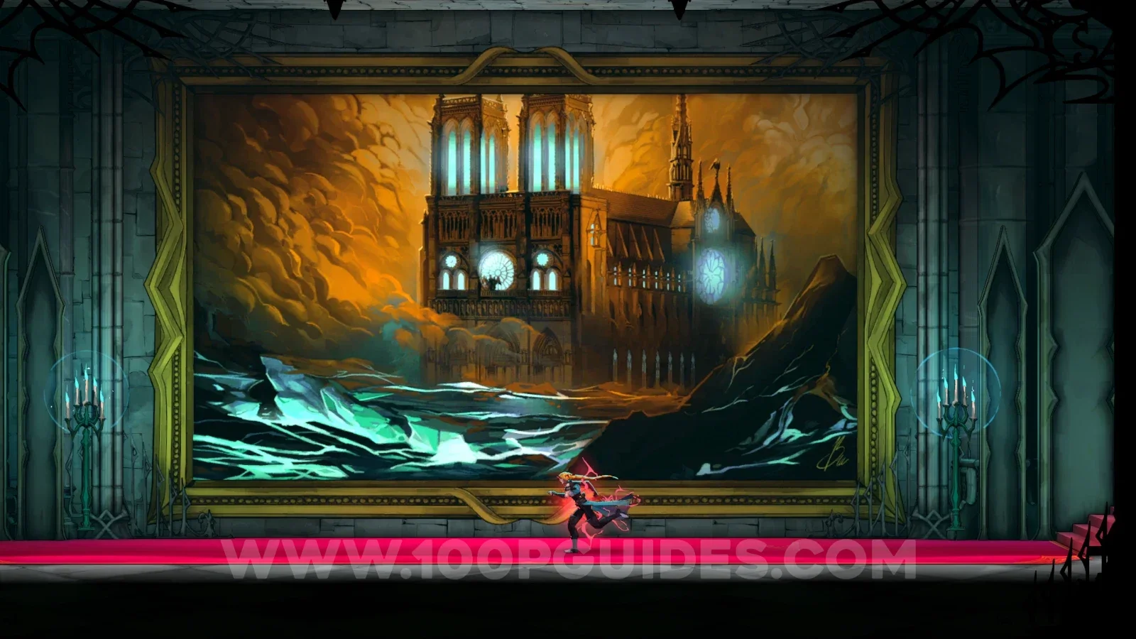 Castlevania Belmont's Curse: the A Strange Painting Of Notre-Dame clue from the Gallery of Eternal Night