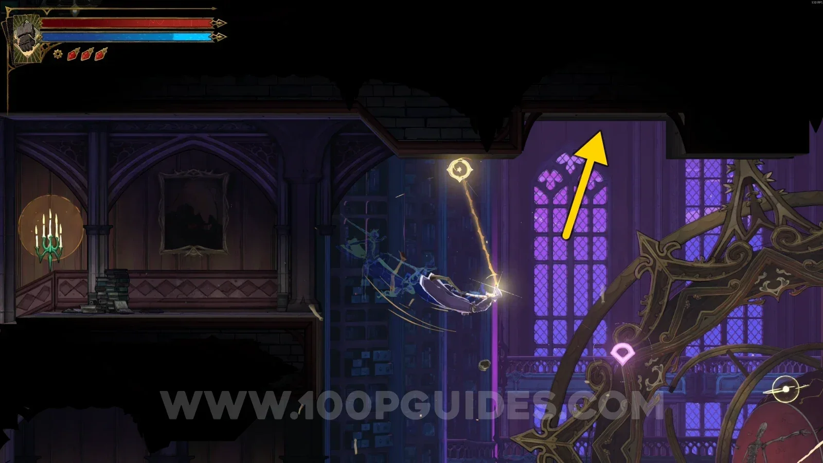 Castlevania Belmont's Curse Study Room: secret room revealed after launching upward with the Arcane Whip