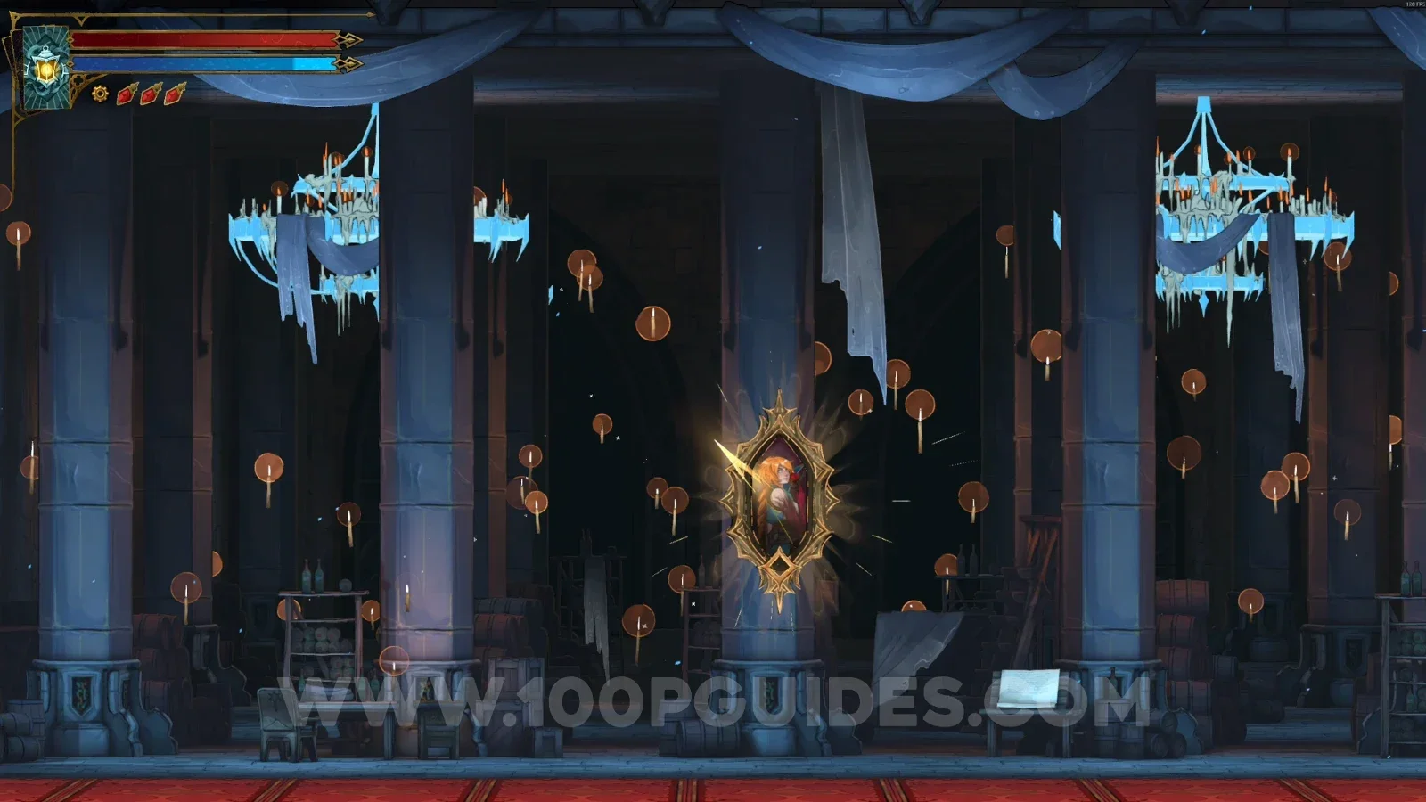 Castlevania Belmonts Curse Grand Hall: using the painting in the middle of the room to reach the top left