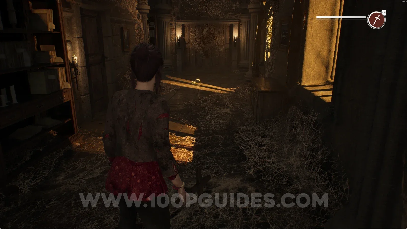 Remothered: Red Nuns Legacy Convent: the mask on the floor in the corridor