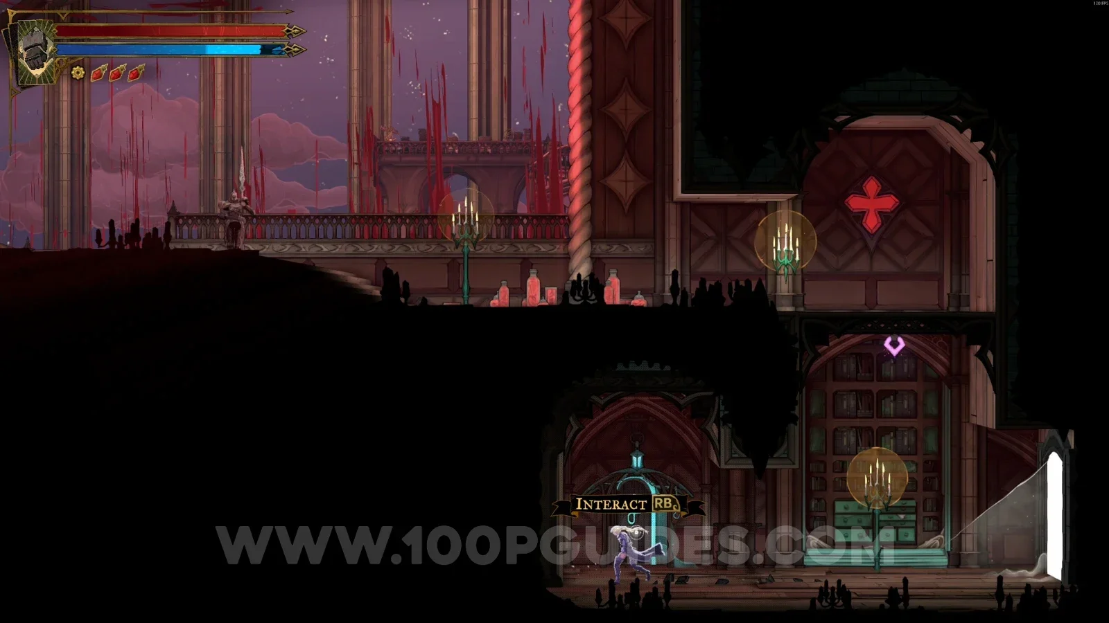 Castlevania Belmont's Curse Planetarium: the Ferryman's Wharf revealed behind the broken wall