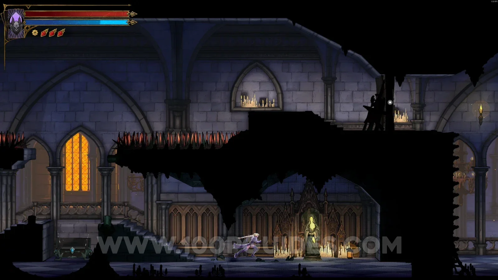 Castlevania Belmonts Curse East Gallery: XP Statue #14 behind the wall on the right side