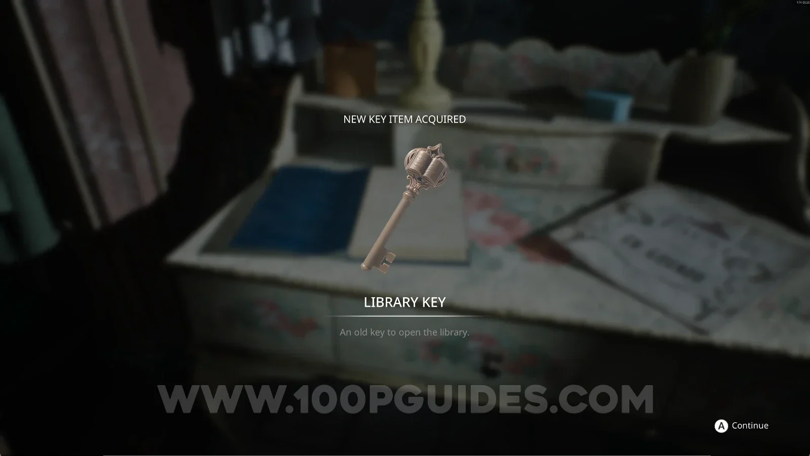 Remothered: Red Nuns Legacy: the Library Key revealed on the vanity in the Sala delle Meraviglie