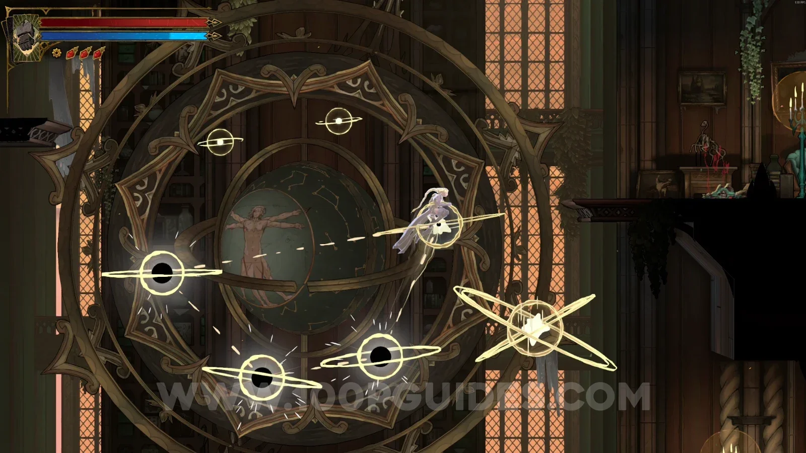 Castlevania Belmonts Curse Library: completing the orb pattern and climbing to the upper part
