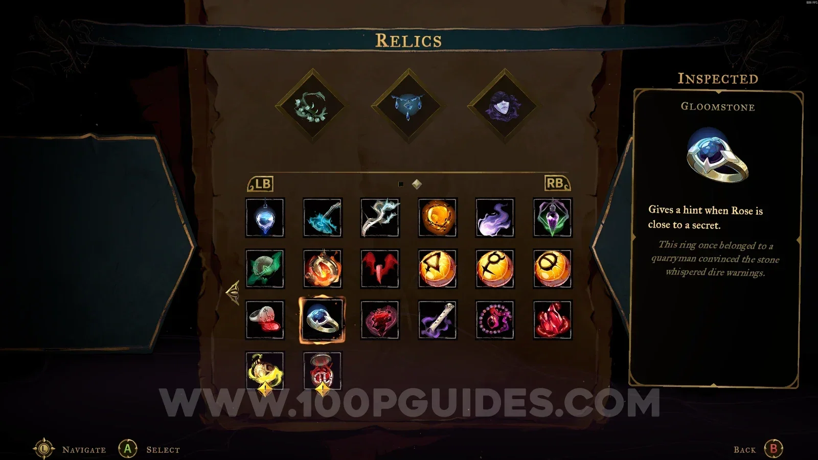 Castlevania Belmonts Curse: the Gloomstone relic chest behind the two opened gates