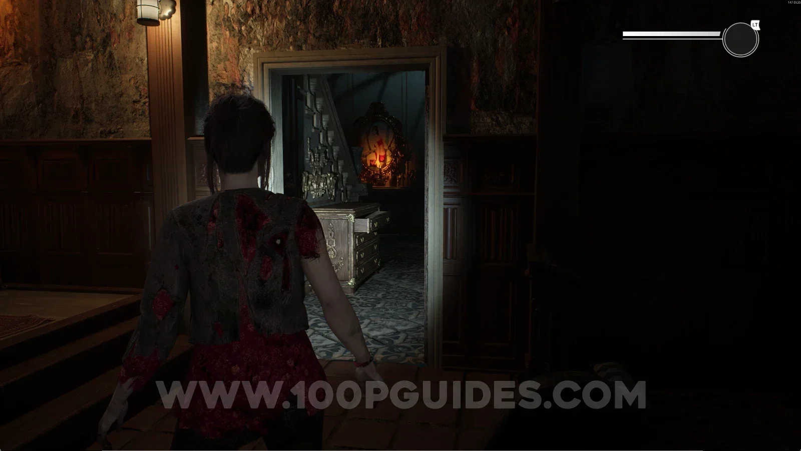 Remothered: Red Nuns Legacy: stepping outside the door of the room with the stone