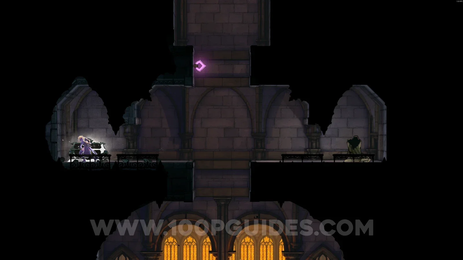 Castlevania Belmonts Curse Transept: chest with the Witch's Brew relic behind the left wall