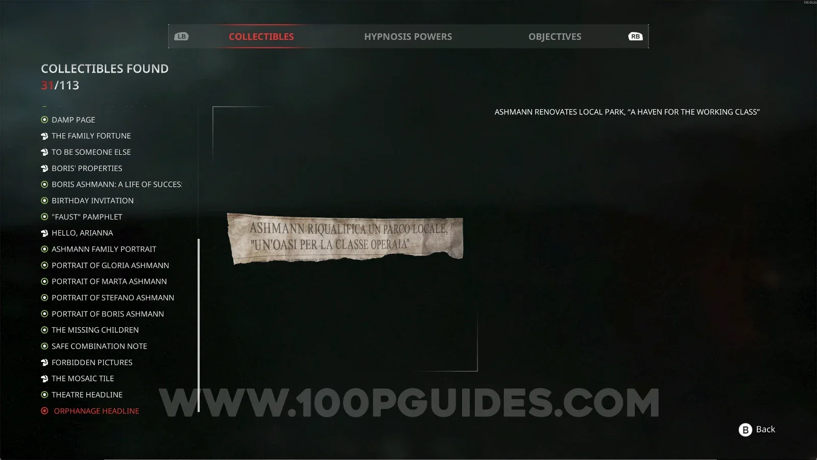 Remothered: Red Nuns Legacy Noble Wing #20: Orphanage Headline collectible