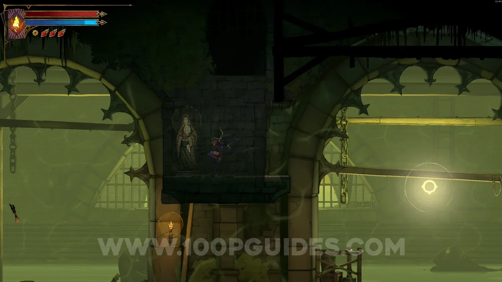 Castlevania Belmonts Curse Abandoned Sewers: XP Statue #13 in a small secret room