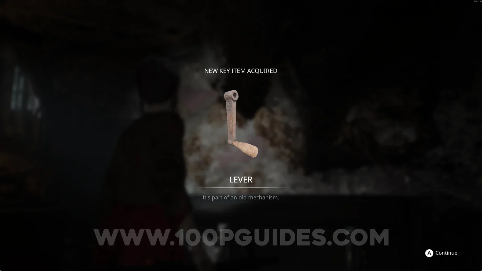 Remothered: Red Nuns Legacy: picking up the Lever key item near the map
