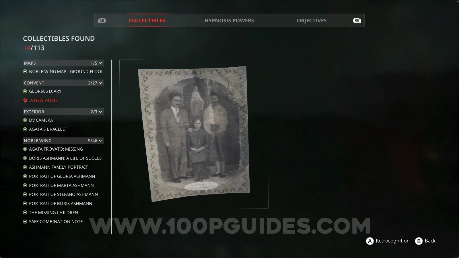 Remothered: Red Nuns Legacy Convent #2: A New Home collectible obtained with Retrocognition #1