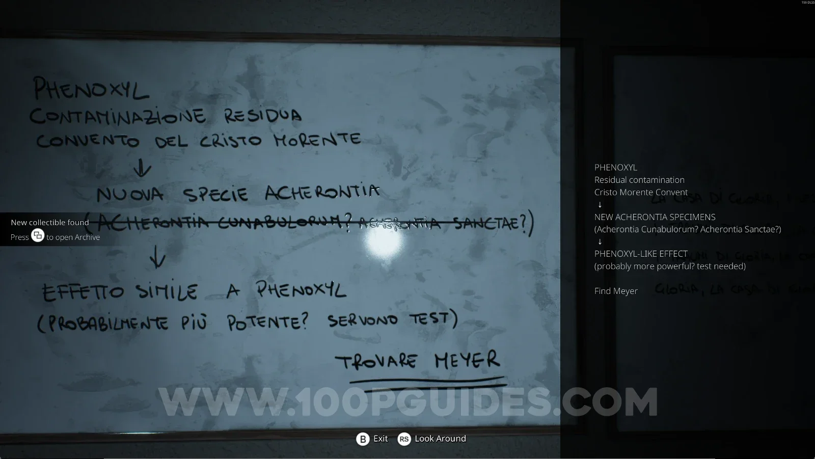 Remothered: Red Nuns Legacy: the New Acherontia Whiteboard in the middle