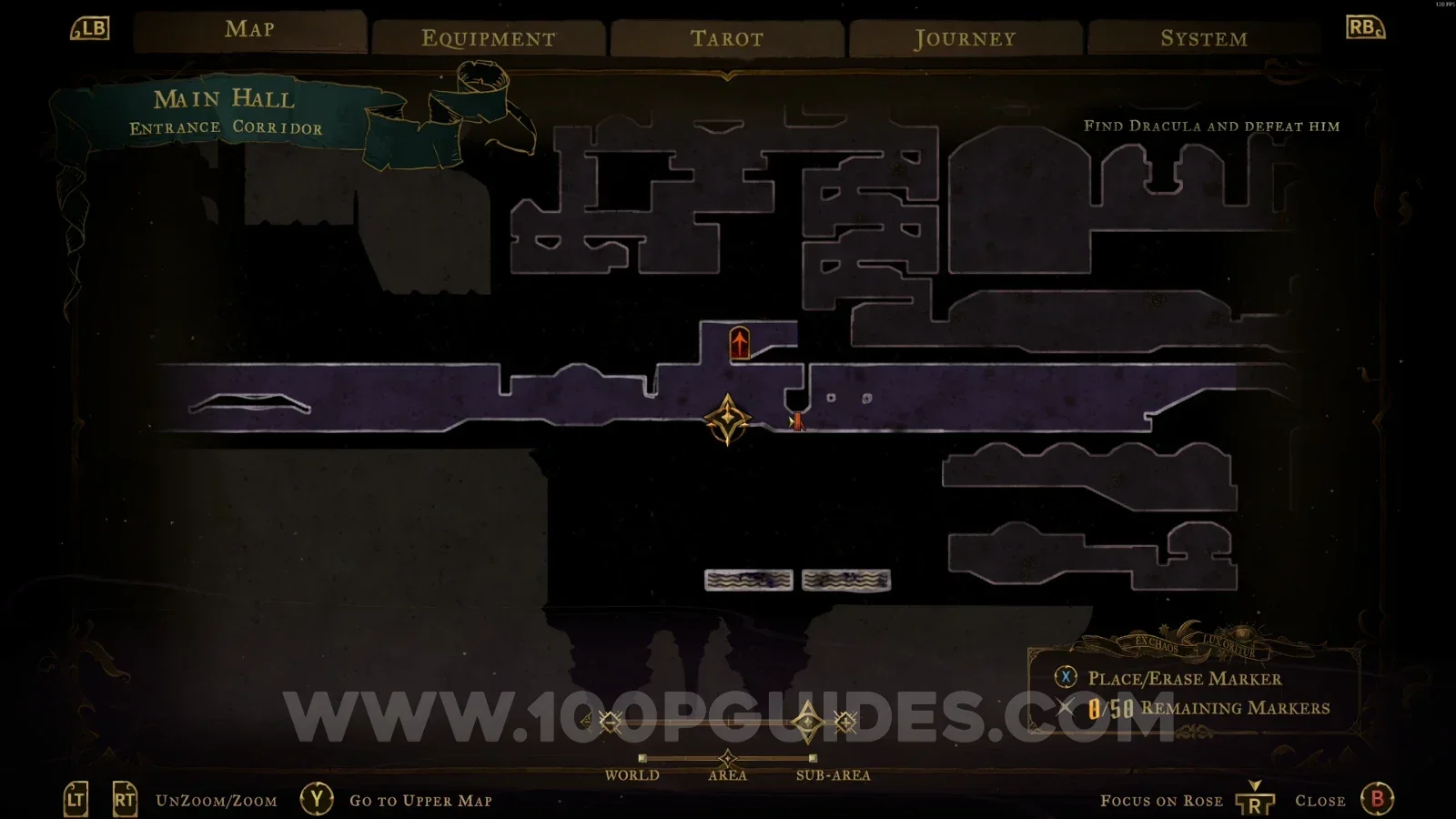 Castlevania Belmonts Curse Entrance Corridor: using the mirror to reveal the secret area for the Morning Star