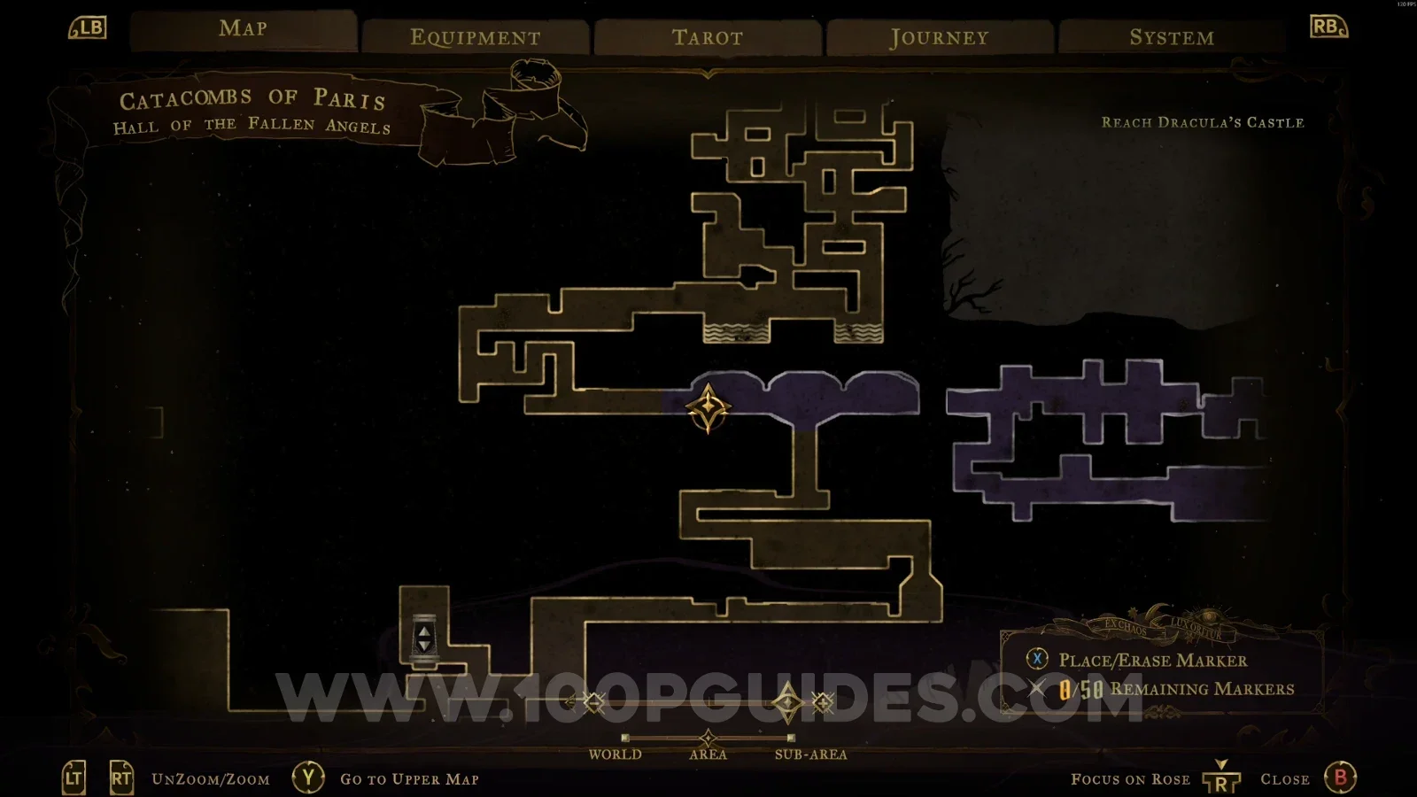 Castlevania Belmonts Curse Hall Of The Fallen Angels: the chest in the center of the area