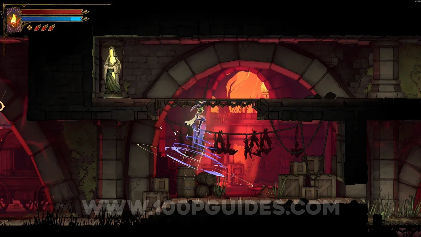 Castlevania Belmonts Curse Court Of Miracles: XP Statue #22 in the marked area