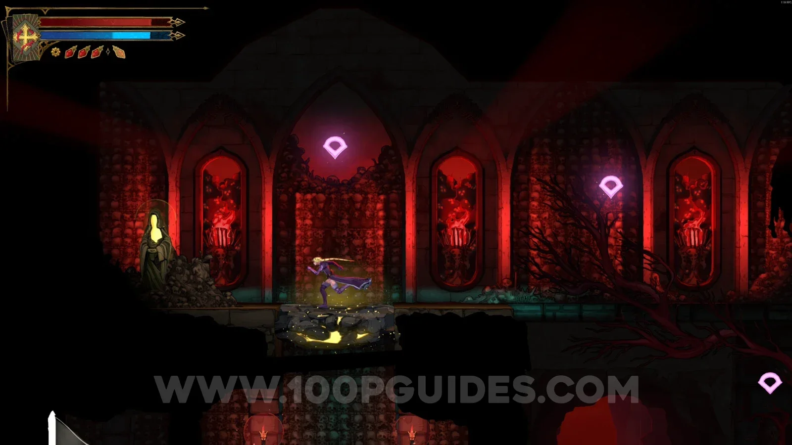 Castlevania Belmonts Curse Realm Of The Old Night: XP Statue #55 in the marked area