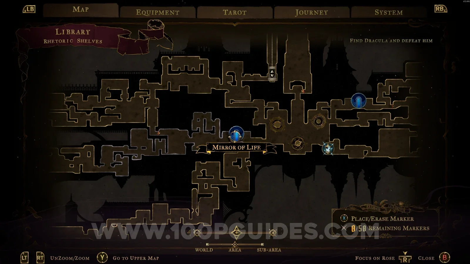 Castlevania Belmonts Curse Library: the Rhetoric Shelves, where Mirror Of Life #21 is found