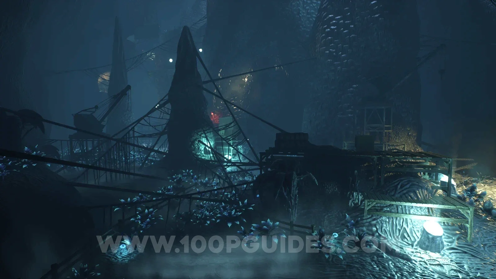 Terrible Lizards Chapter 4: lower level of the Cavern B area where the goo forms spires