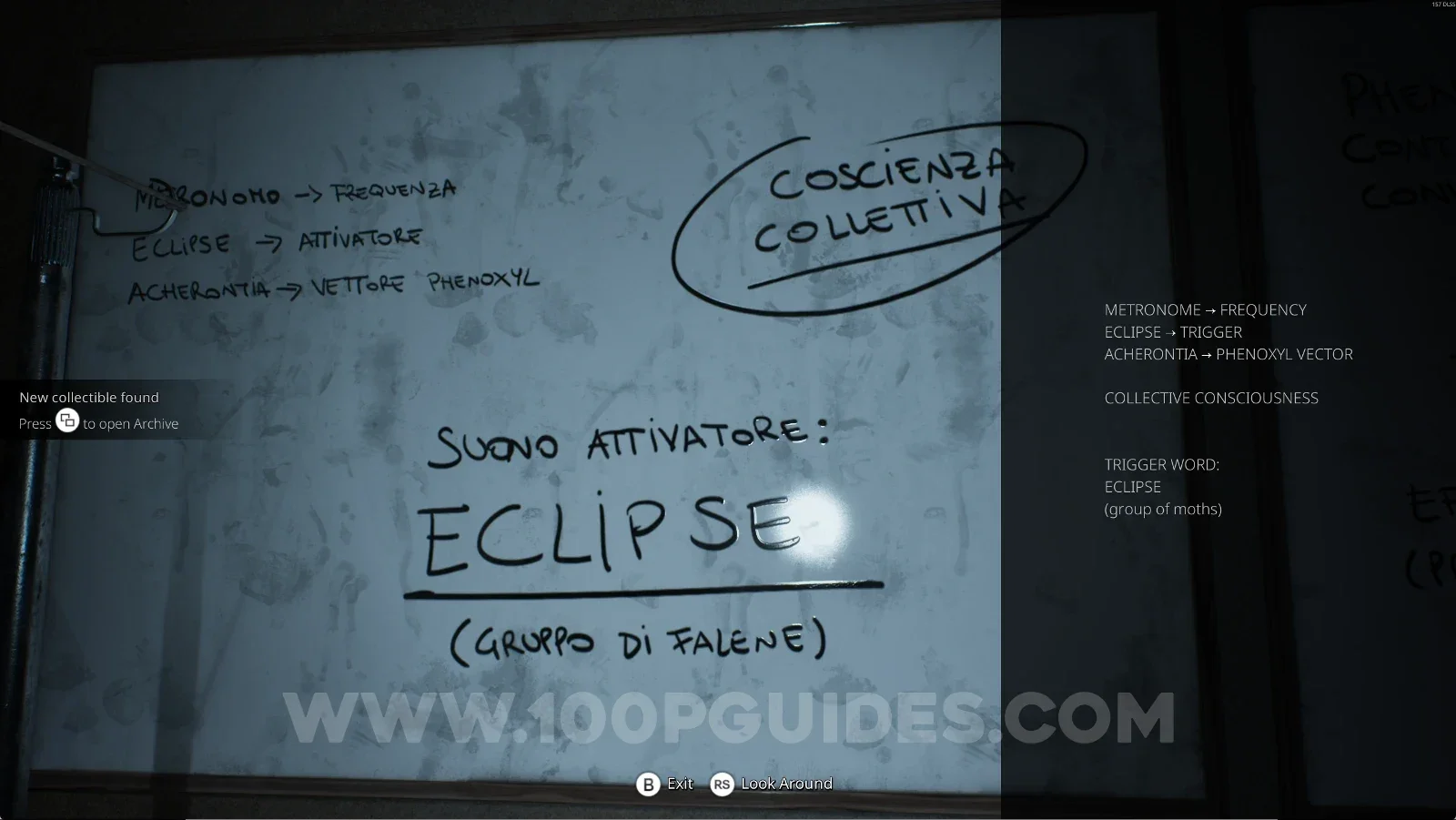 Remothered: Red Nuns Legacy: the Collective State Whiteboard on the left