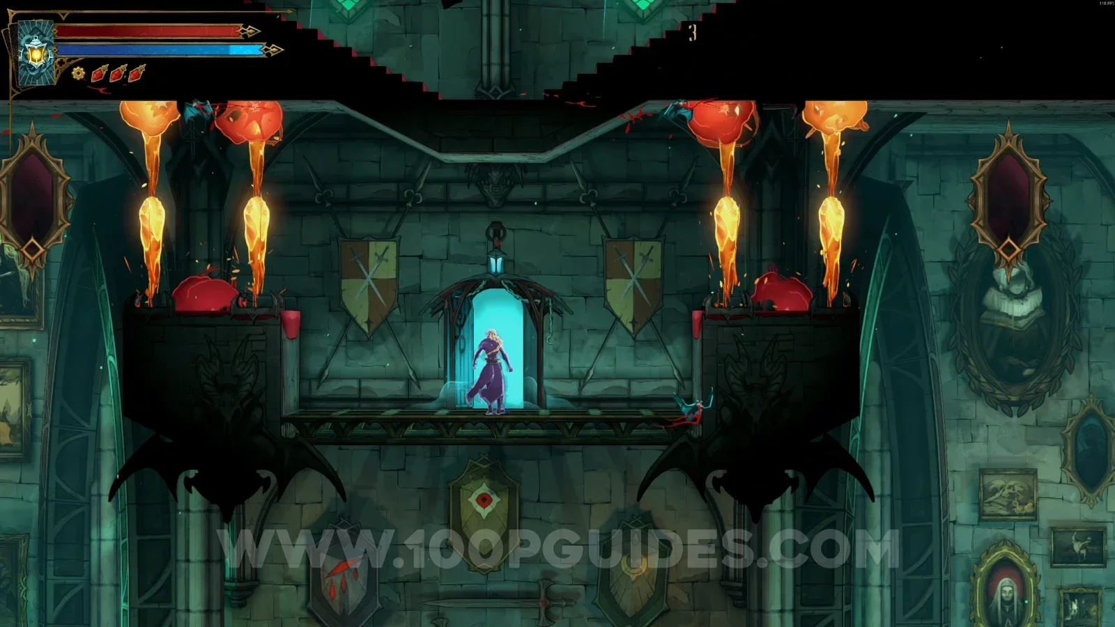 Castlevania Belmonts Curse Grand Hall: interacting with the altar to summon the Ferryman at Ferryman's Wharf