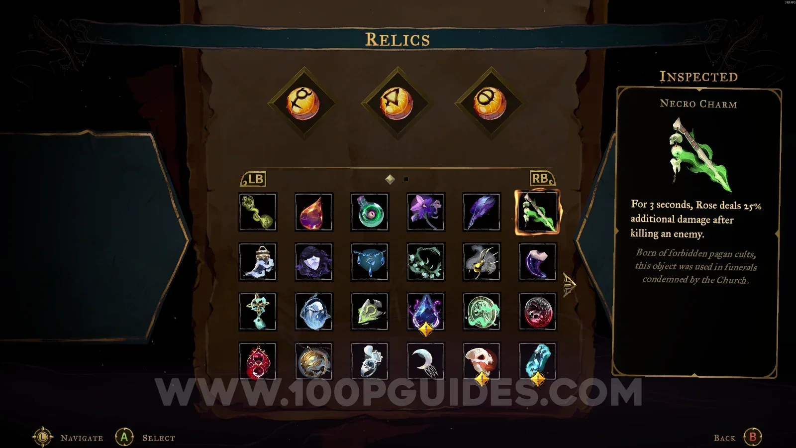 Castlevania Belmonts Curse: the chest with the Necro Charm relic at the end of the saw path