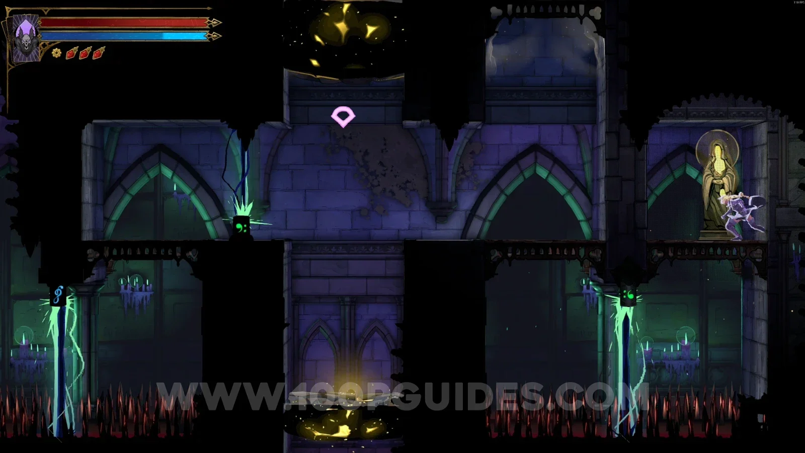 Castlevania Belmonts Curse Great Organ Room: XP Statue #4 in the secret room on the right