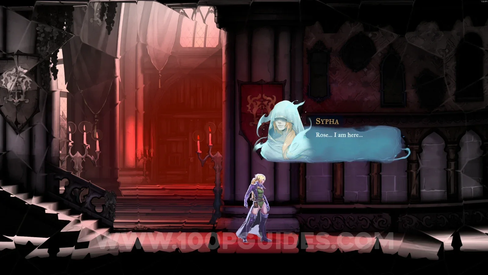 Castlevania Belmonts Curse Hall of Mirrors: going down the stairs to the Succubus boss room