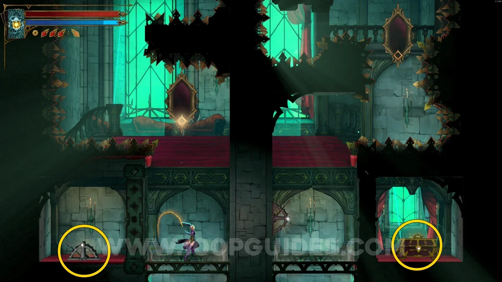 Castlevania Belmonts Curse Watch Tower: the chest containing Weapon #3, the Rapiers
