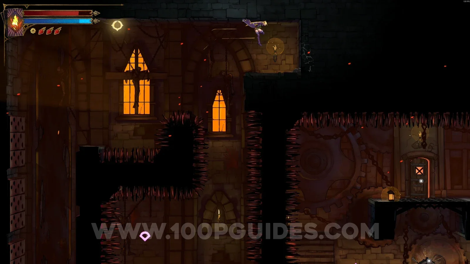 Castlevania Belmonts Curse Upper Tower: Blue Book #3 behind the broken wall