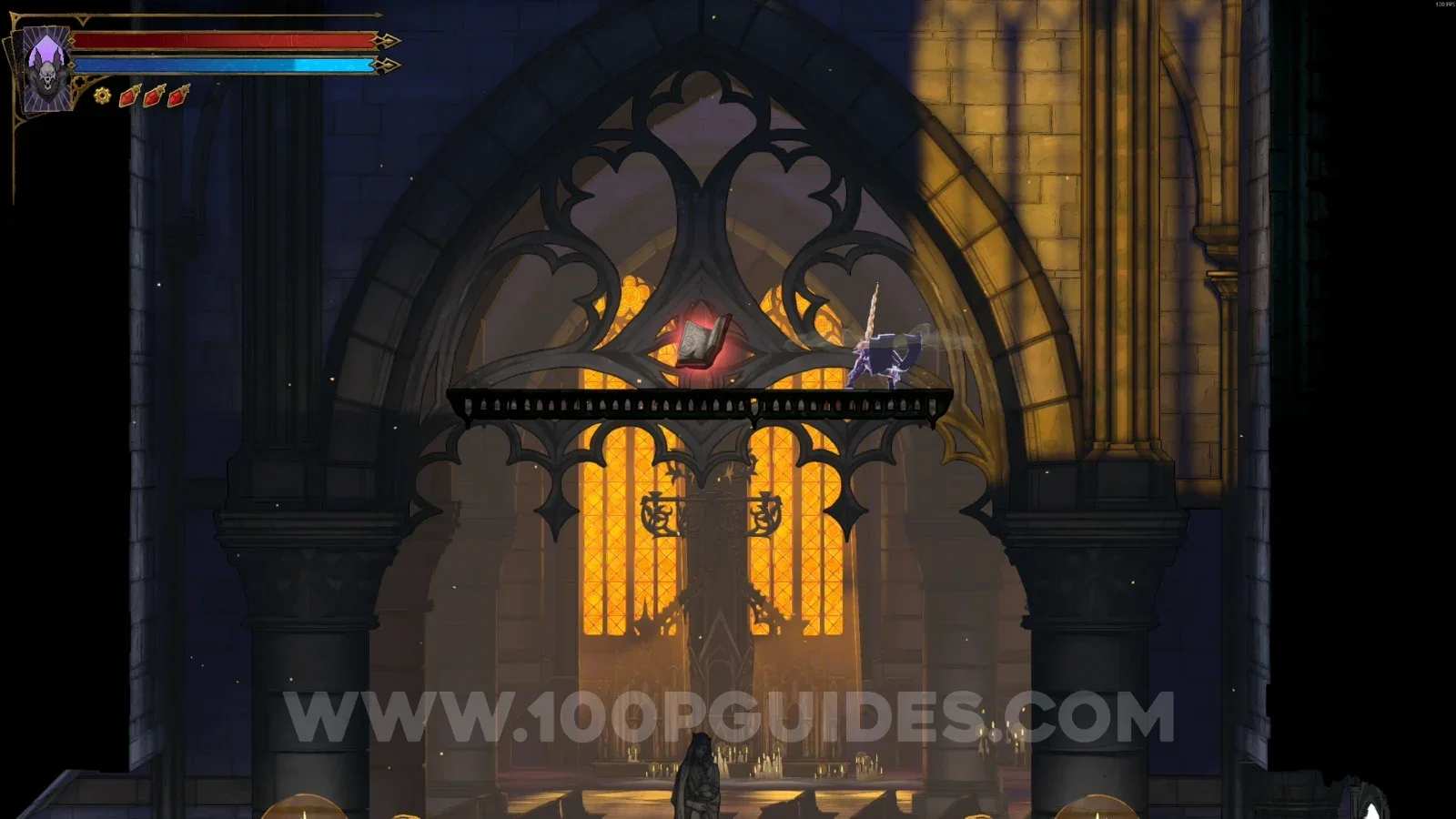 Castlevania Belmonts Curse Narthex: Red Book #1 in the middle of the area past the broken wall