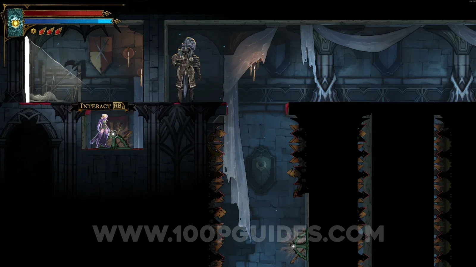 Castlevania Belmonts Curse Grand Hall: using the levers to move the pillars and cross the room