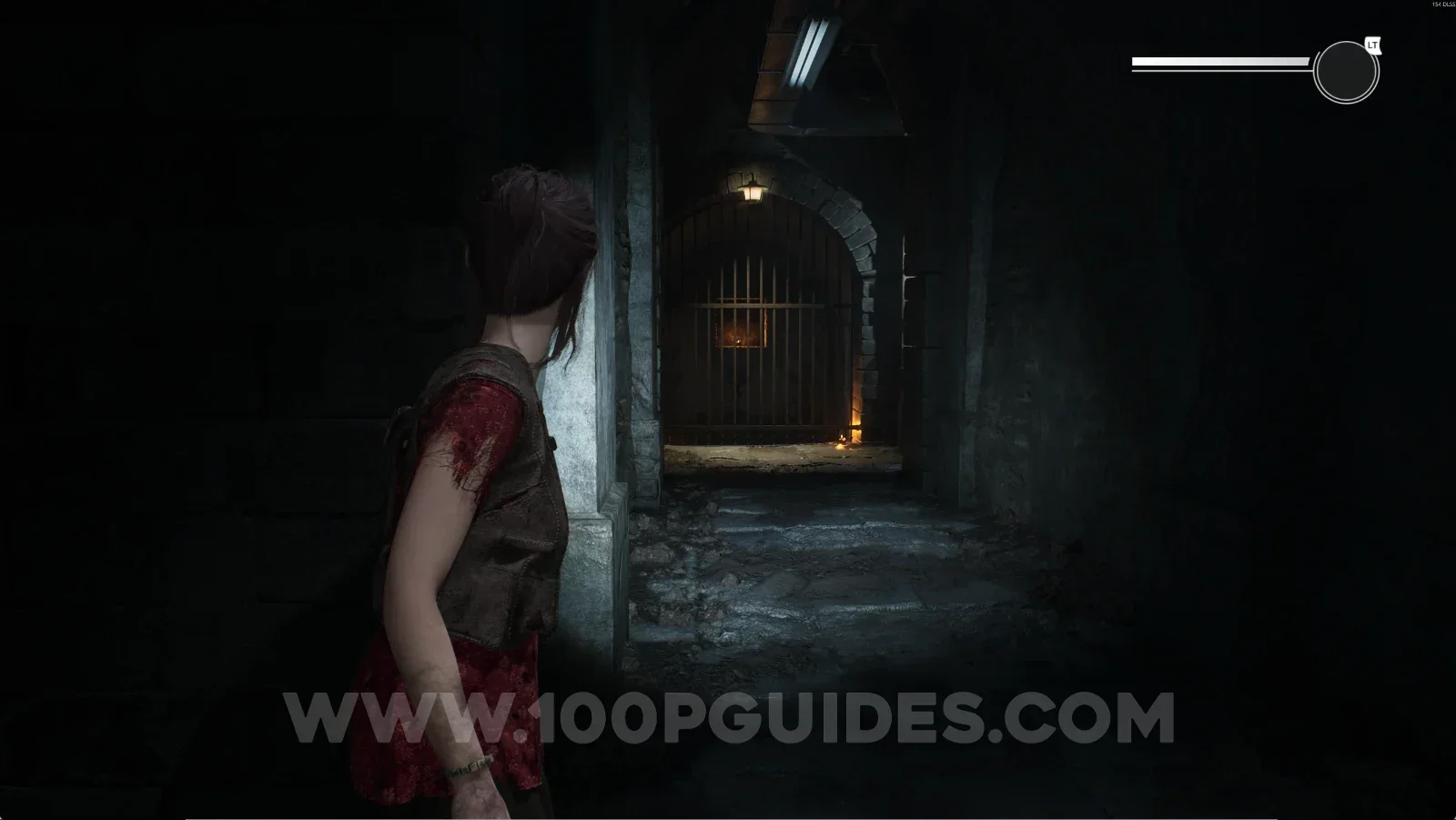 Remothered: Red Nuns Legacy Catacombs: heading right from the save point toward the gate