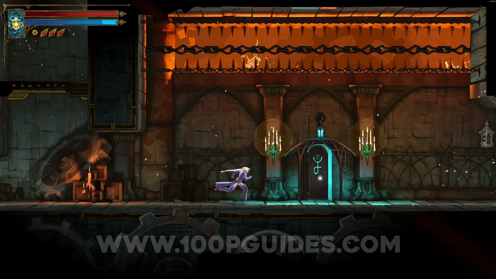 Castlevania Belmont's Curse Foundry Apex: Ferryman's Wharf in the marked area