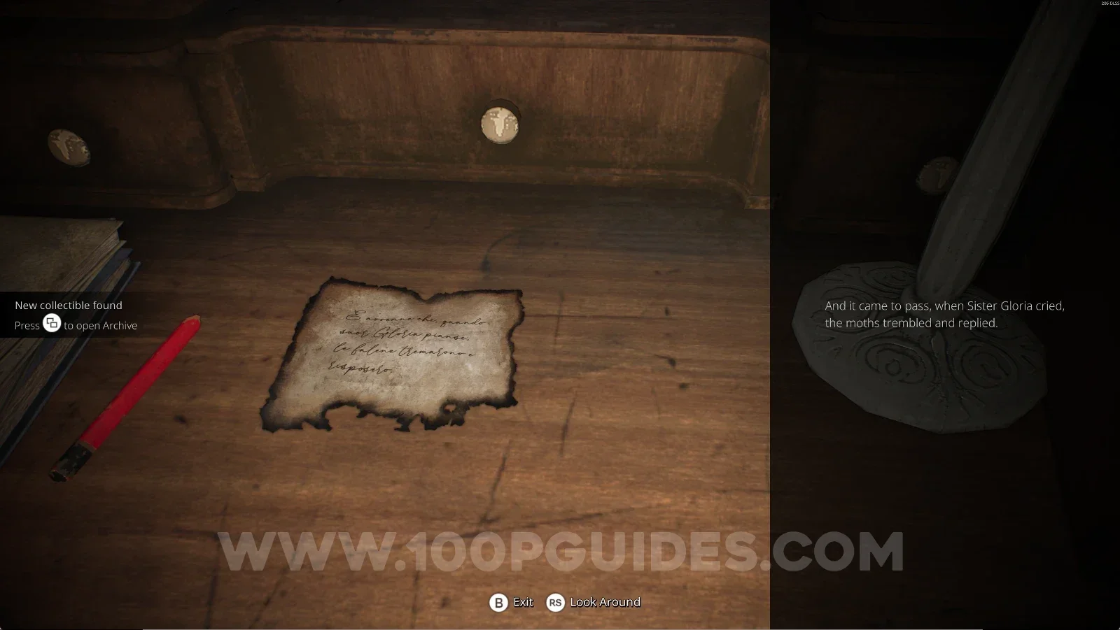 Remothered: Red Nuns Legacy Convent: the note on the table on the left side past the bed