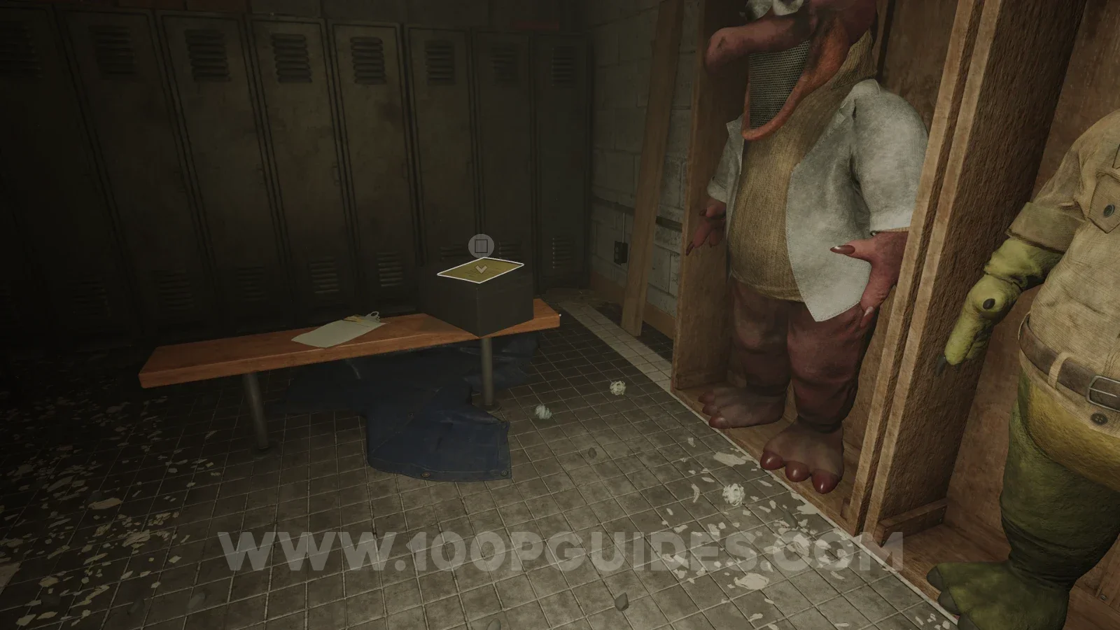 Terrible Lizards Chapter 1: Note from mascot suit guy on the bench in the room with the mascot suits