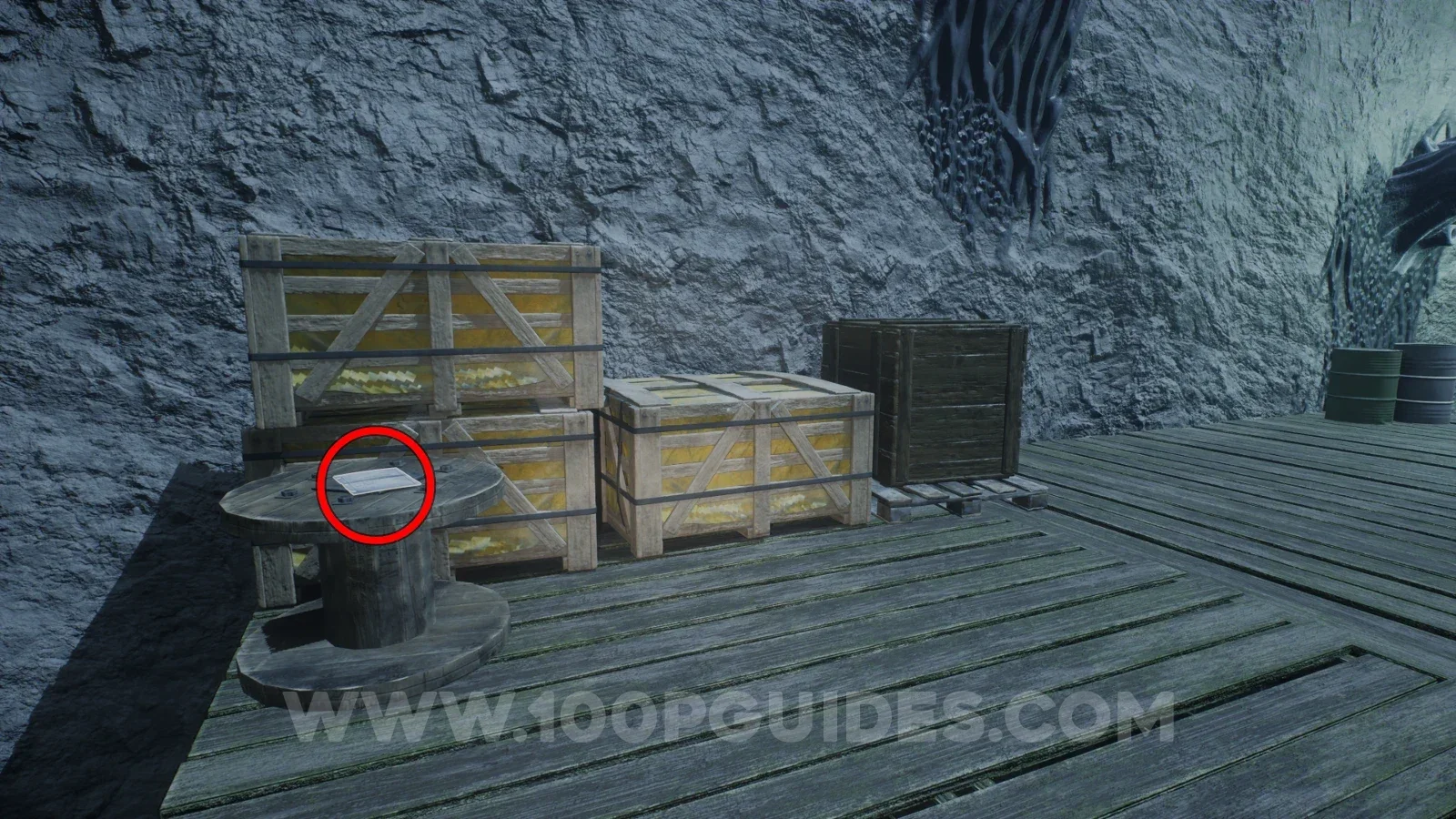 Terrible Lizards Chapter 4: Mission orders note in the corner of the third wooden platform in Cavern B