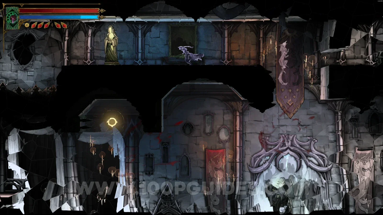 Castlevania Belmonts Curse Servants' Refectory: XP Statue #144 in a secret room at the top