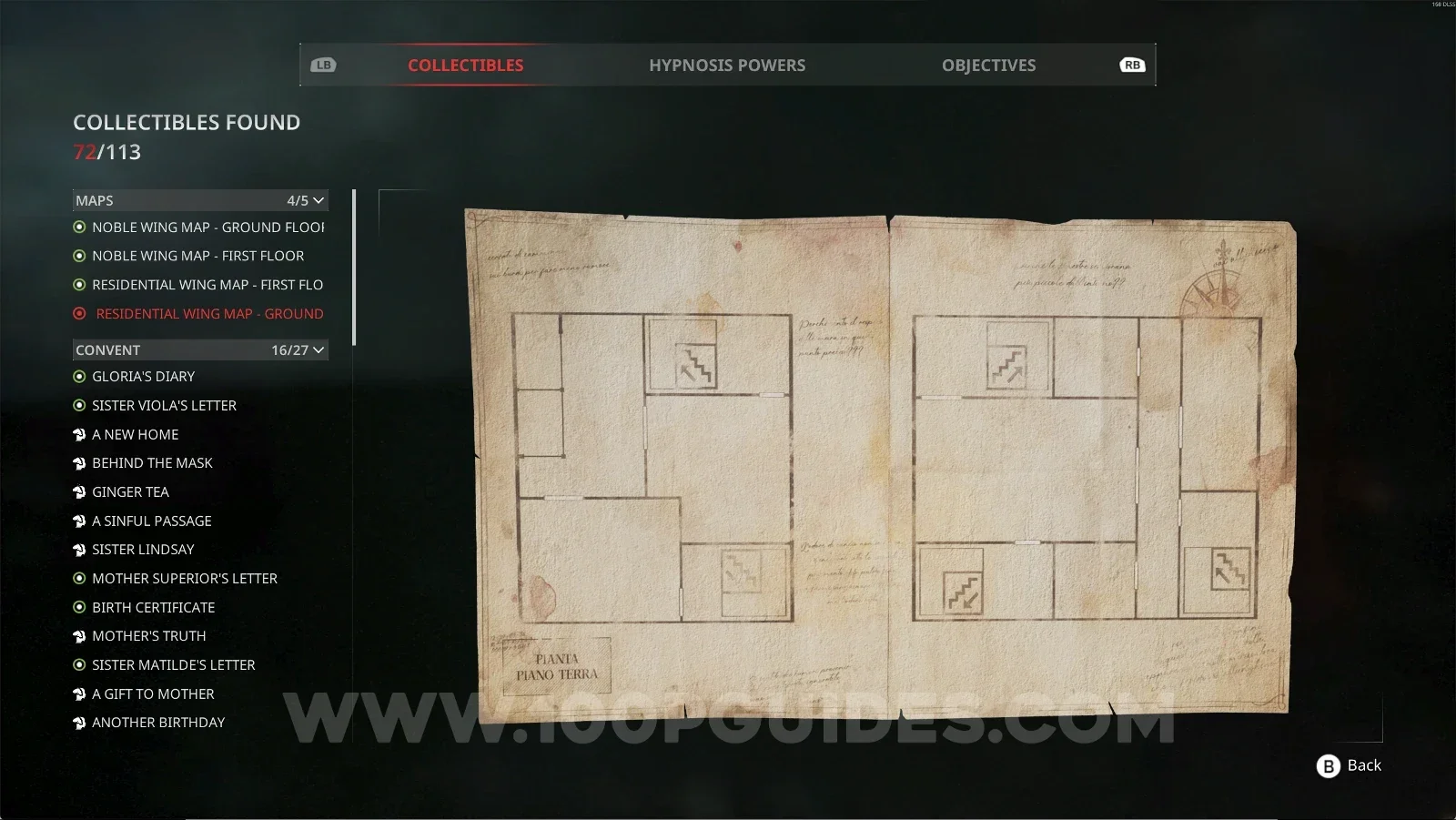 Remothered: Red Nuns Legacy Map #4: Residential Wing Map Ground Floor collectible