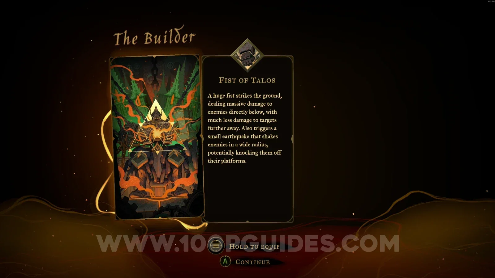 Castlevania Belmont's Curse Throne Of The Builder: Arcana #1 Fist Of Talos obtained after defeating Talos