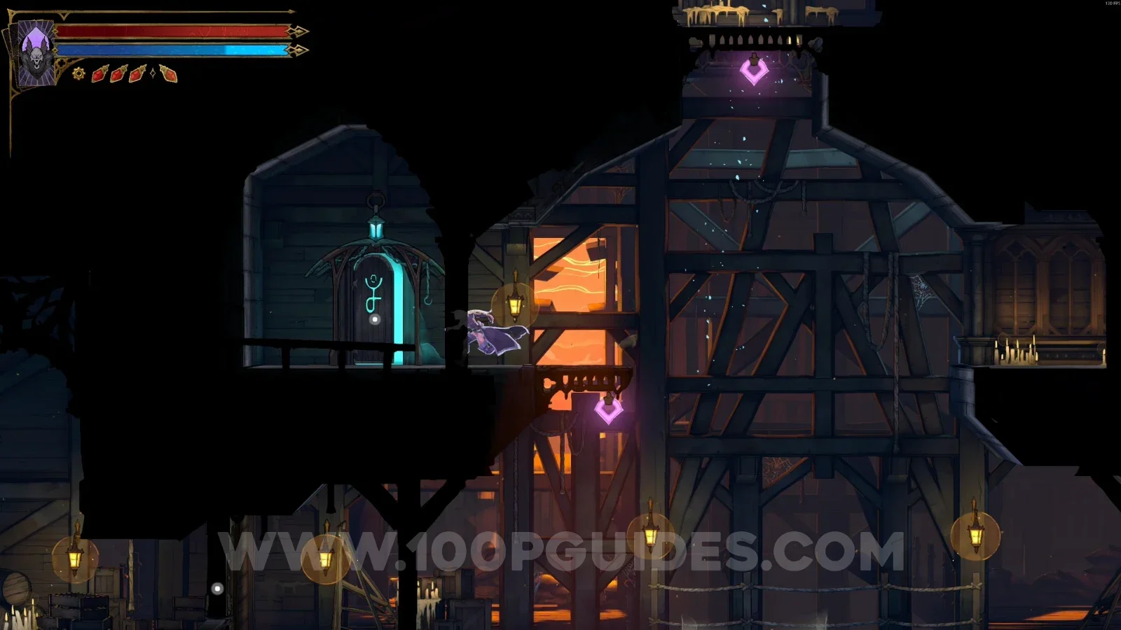 Castlevania Belmonts Curse West Triforium: Ferryman's Wharf on the left side of the area
