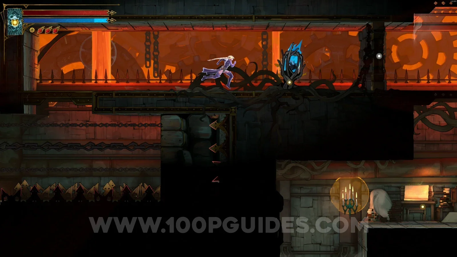 Castlevania Belmont's Curse Central Fuel Reservoir: Wise Heart Fragment #17 at the end of the corridor