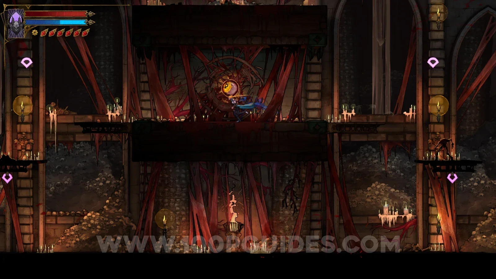 Castlevania Belmonts Curse Circle Of Greed: the marked spot holding the Oozing Eye relic