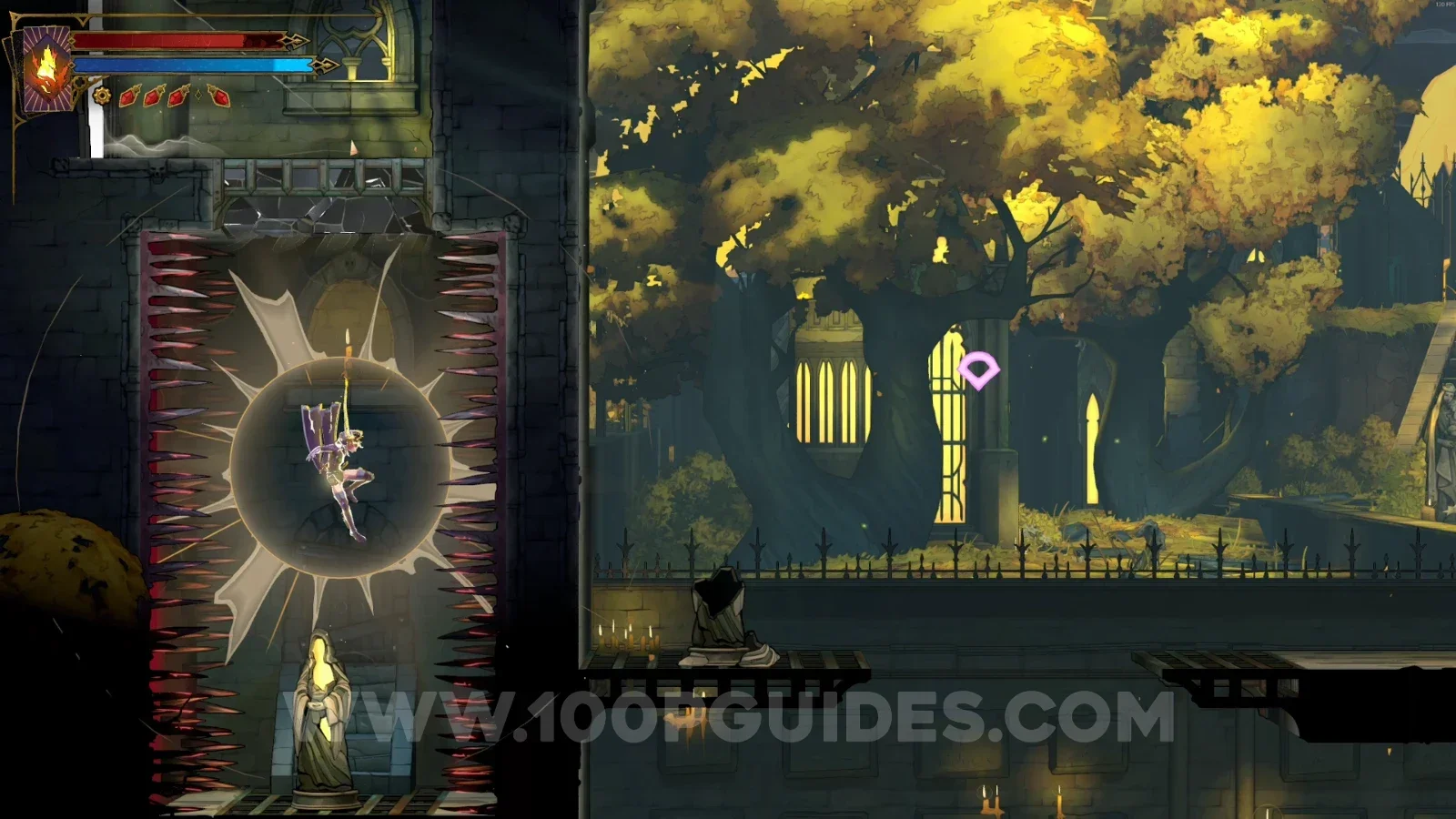 Castlevania Belmonts Curse Memorial For The Dead: XP Statue #33 in the marked area