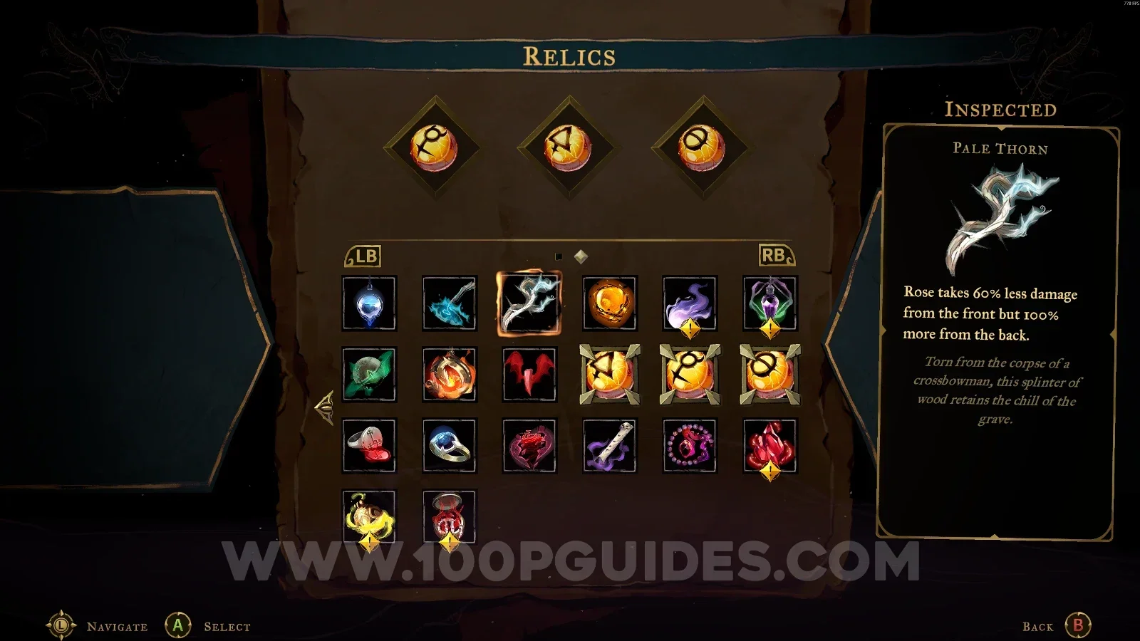 Castlevania Belmonts Curse: the Pale Thorn relic chest in the Hot Springs secret room