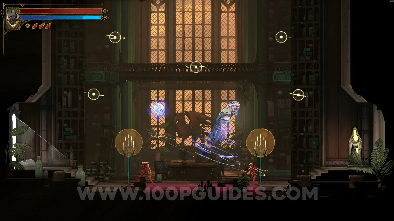 Castlevania Belmonts Curse Trophy Room: XP Statue #93 in the marked area