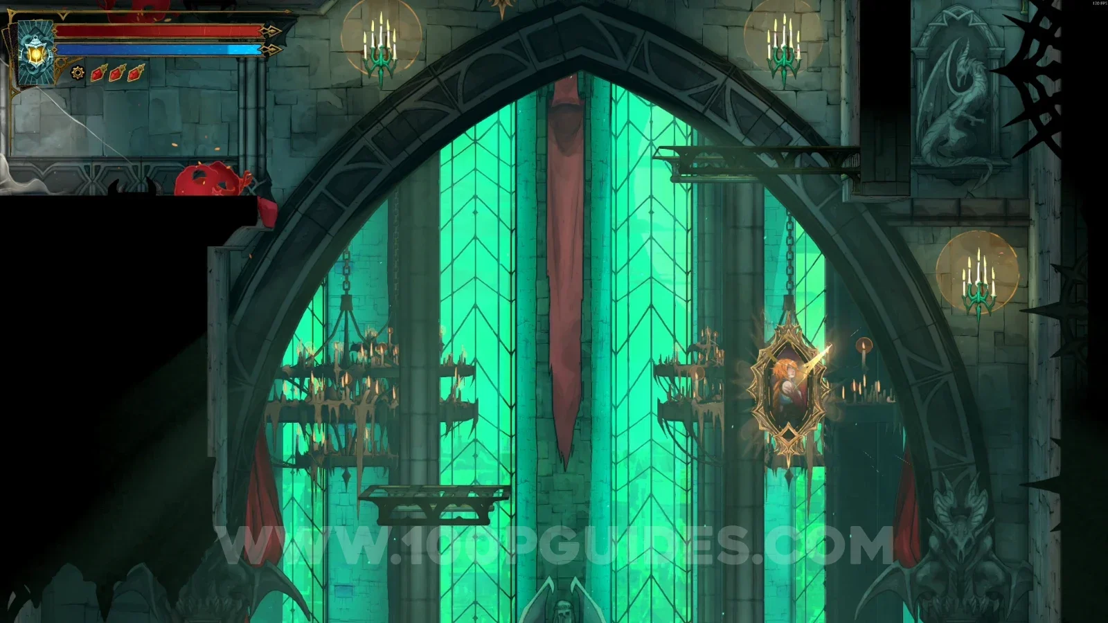 Castlevania Belmonts Curse Ballrooms: the right side of the marked area holding XP Statue #18