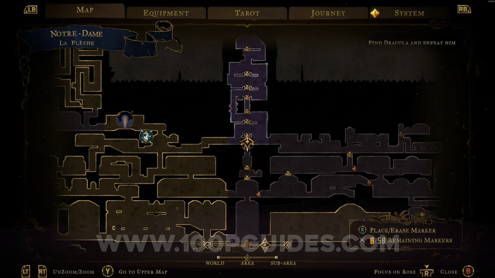 Castlevania Belmonts Curse La Fleche: interacting with the lever in the marked area